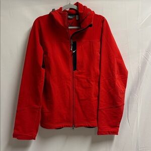 IBEX Peak Climawool Softshell Full Zip Wool Lined Jacket Red Size Large